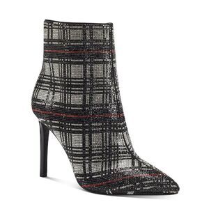 INC International Concepts Womens Reisa Dress Booties,Plaid Bling